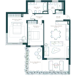 Floorplan of a residence of Horizonte Village project, new development located in Mijas