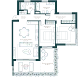 Floorplan of a residence of Horizonte Village project, new development located in Mijas